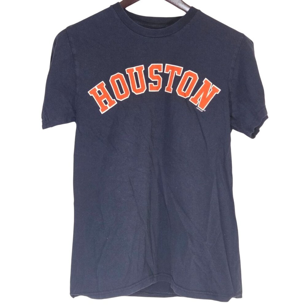 Houston Astros MLB T-Shirt Mens Sz S Cotton Navy Short Sleeve - Picture 2 of 4
